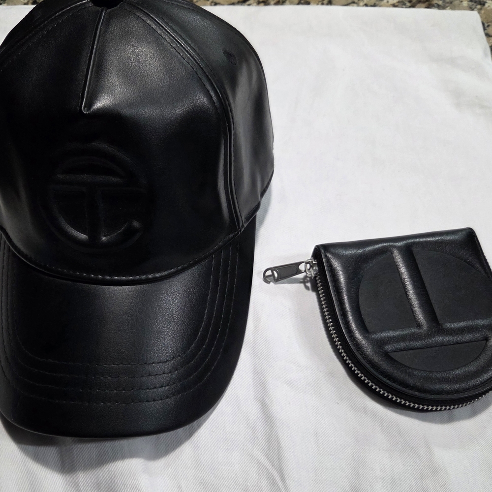 Telfar Black Leather Cap and Wallet Set - Picture 10 of 10